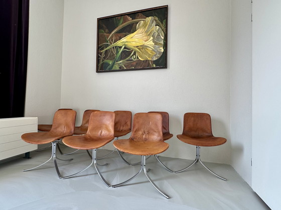Image 1 of Chaises vintage PK9 PK 9 Poul Kjærholm Kjaerholm de EKC 8 pièces