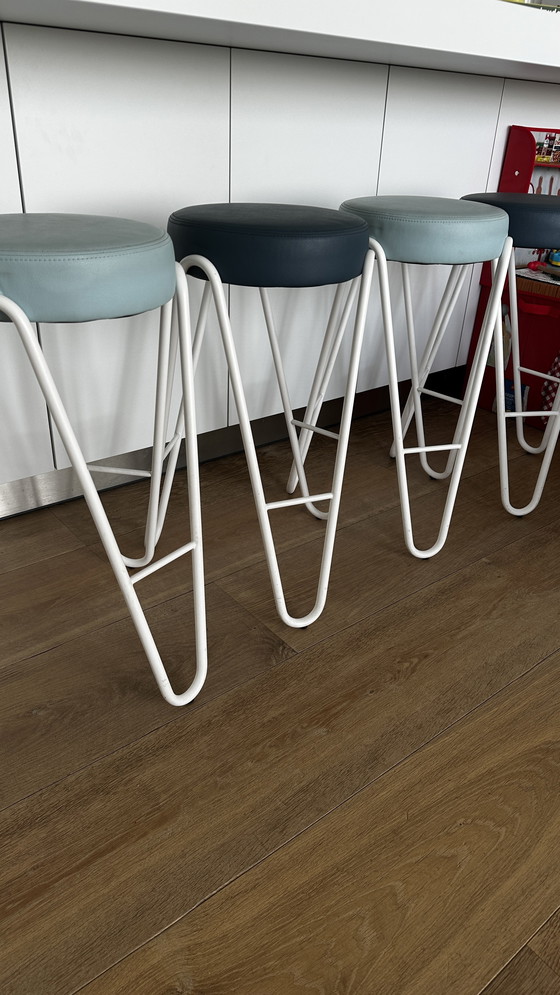 Image 1 of Lot de 4 tabourets de bar Midj Apelle JUMP H65 - Designer Italian Seating