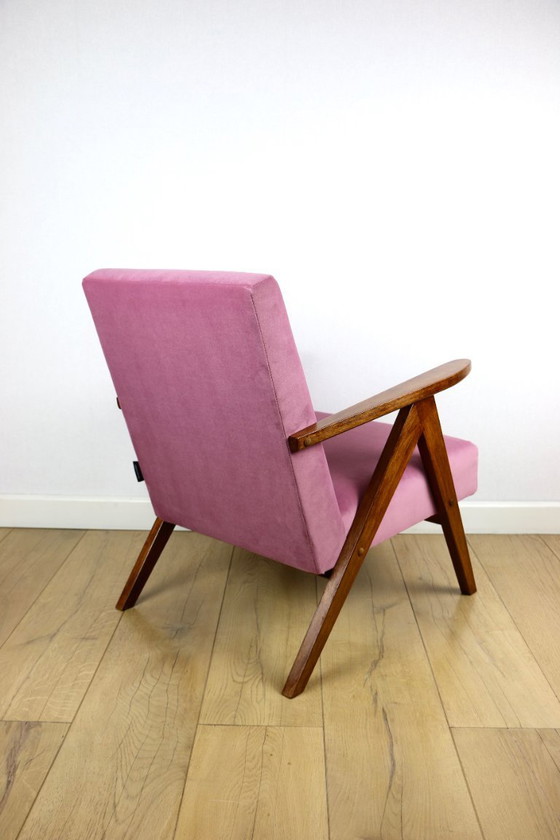 Image 1 of Vintage fauteuil B-310 VAR roze Jade structureel jaren 70 - 2 stuks beschikbaar