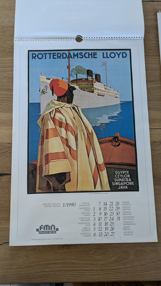 Calendario vintage de 1990, Holland Posters (casa financiera)