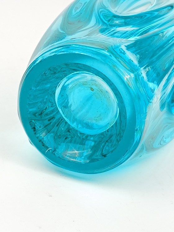 Sklo vase in beautiful blue/green color – Sklo Union, Glass (photo 5 of 7)
