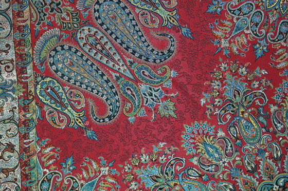 Image 1 of Oosters handgemaakt tafelkleed, zeer fijn vervaardigd uit zijden draden, 100 x 100 cm