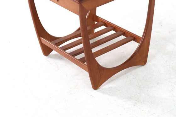 Image 1 of G Plan side table with pull-out drawer vintage