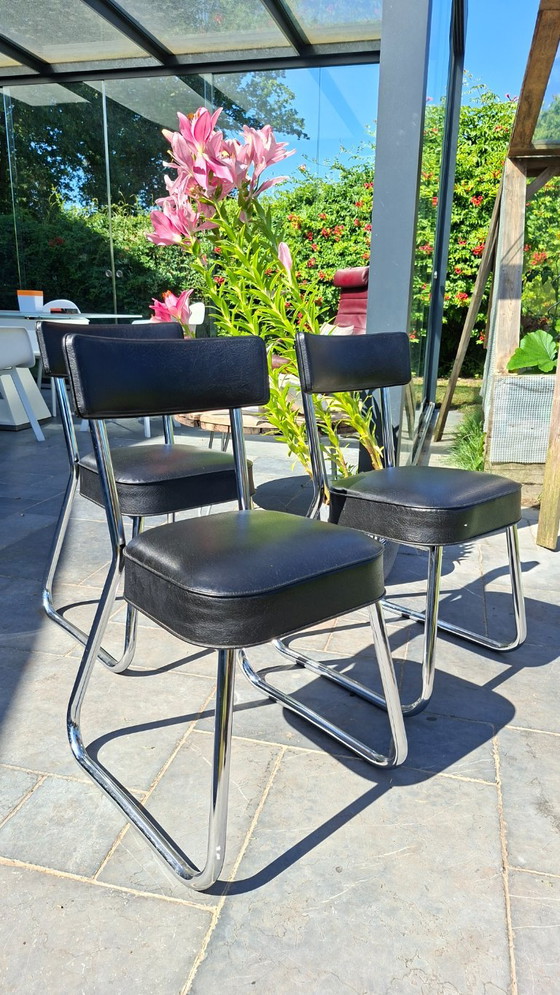 Mid Century Bauhaus Style Chairs – Eetkamerstoelen, Skai (photo 4 of 16)