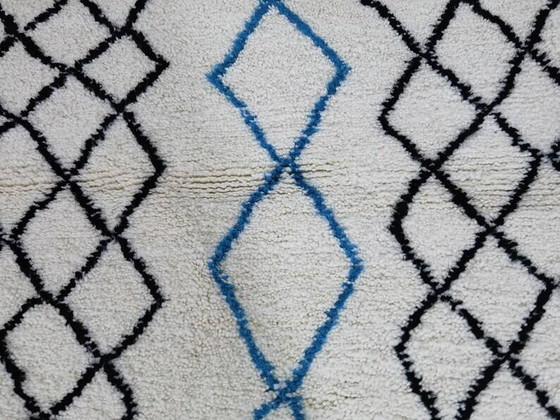Alfombra bereber blanca con decoración, 250cm x 150cm – Wool, Bohemian (photo 3 of 9)