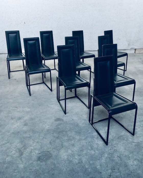 Image 1 of Postmodernes Architekturdesign, 10er-Set Esszimmerstühle, 1980er Jahre, Italien