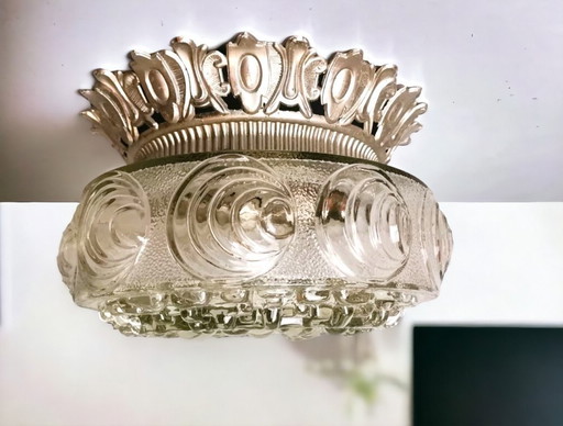 Glass flush mount ceiling lamp ideal for the low ceilings