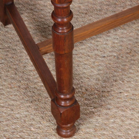 Image 1 of Paar Eichenholz-Sessel mit Strohsitzen aus den 1950er Jahren