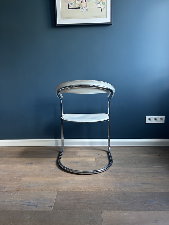Image 1 of 2x Fauteuil vintage en acier tubulaire et cuir de A. Rizzatto - 450€ (prix de la paire)