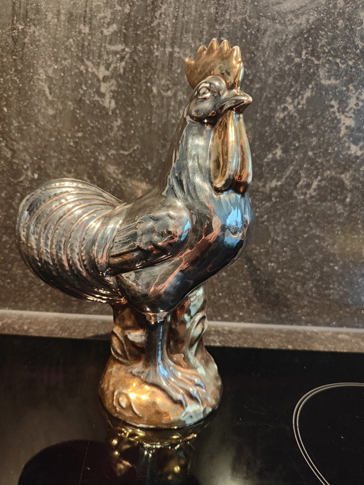 Ugo Zaccagnini ceramic chicken signed particularly fine