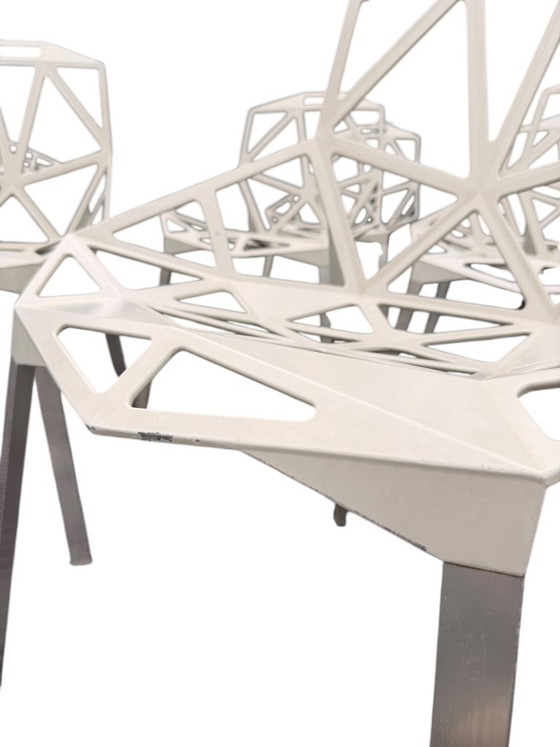 Image 1 of Exceptional set of 10 Chair One Magis chairs by Konstantin Grcic, Off-white, Provenance: Louvre Paris