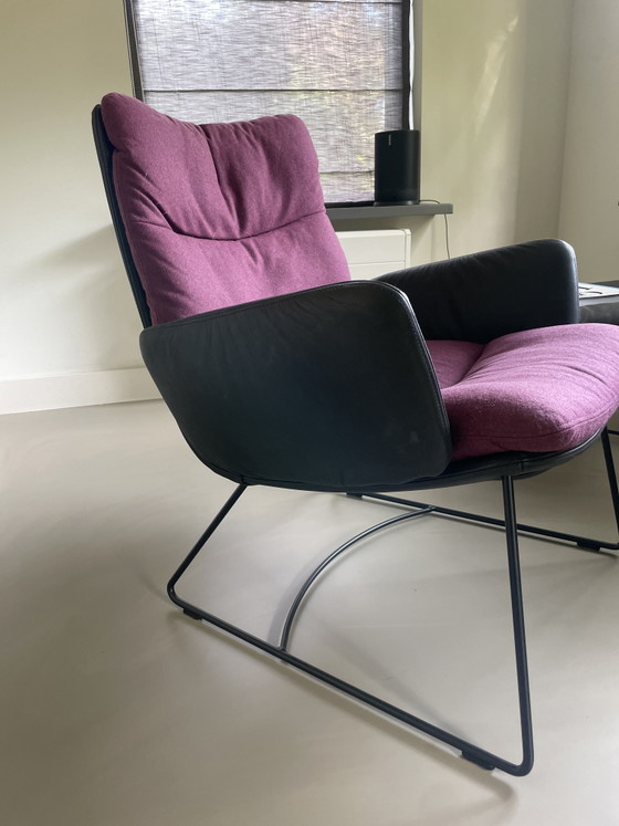 KFF - Fauteuil Arva Lounge à piètement luge – Cuir, Textile (photo 4 of 5)