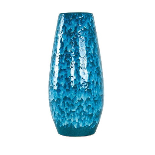 Blue ceramic vase, German design, 1960s, made in Germany