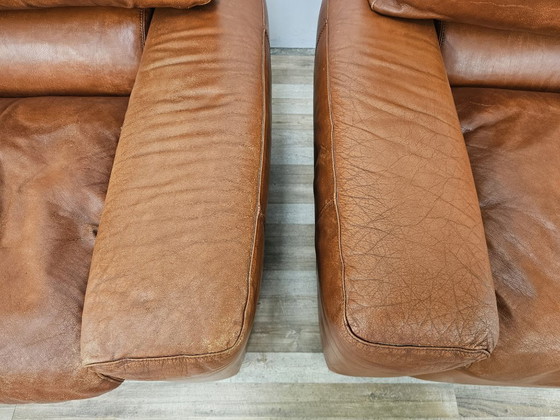 Osaka Brown Leather Armchairs by Moroso, 1980 (photo 8 of 21)