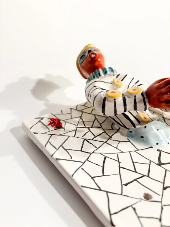 1950s Ceramic Hanging Plaque by Otello Rosa, San Polo, Decorative Objects (photo 6 of 7)