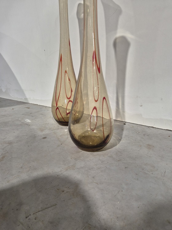 Image 1 of Een paar grote vintage murano vloervazen