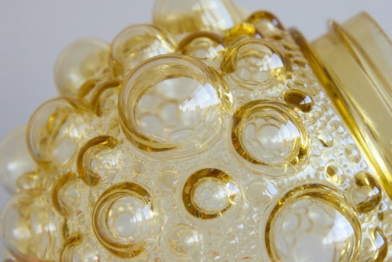 Image 1 of Tynell Bubble Ceiling Lamp Amber Glass White Base