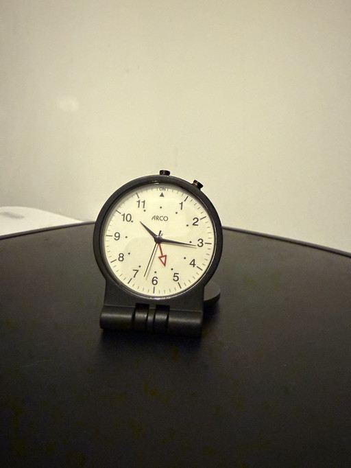 Reloj de viaje vintage ARCO con estuche de cuero