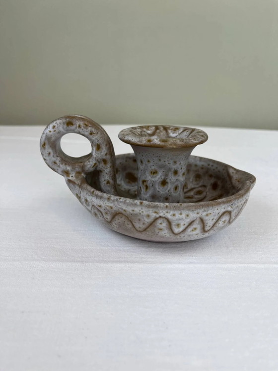 Kandelaars en kaarsen gesigneerd door Jean Austruy – Porcelain, Ceramic, Brutalist (photo 8 of 8)