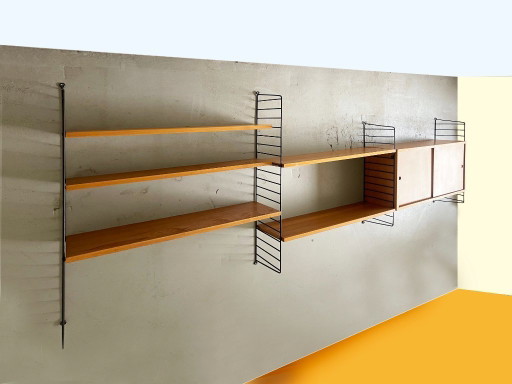 Mid Century Original Nisse & Kajsa Strinning String Shelving Unit, Sweden