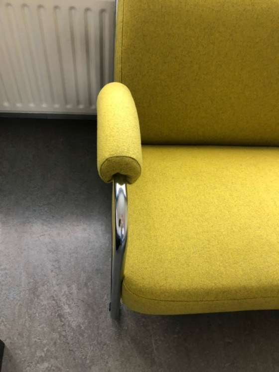 Rare Dyker 20 design sofa in excellent condition, Dutch Seating Company, 2 seaters, Metal, Textile, Yellow (photo 9 of 10)