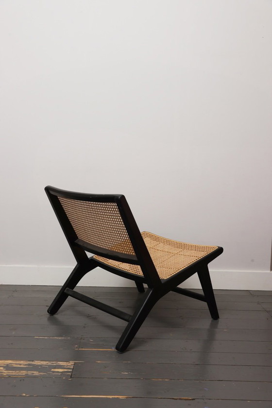 Image 1 of Schwarzer Rattanstuhl