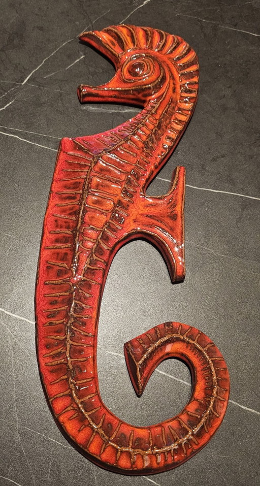Ceramic Seahorse by F. Sanchez
