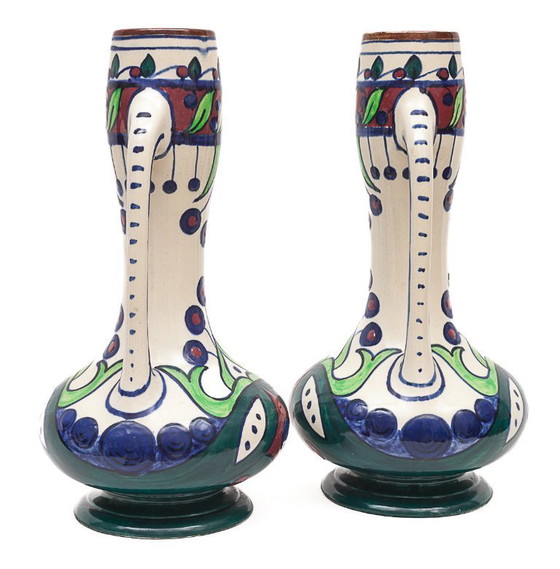 Image 1 of Pair of Art Nouveau vases