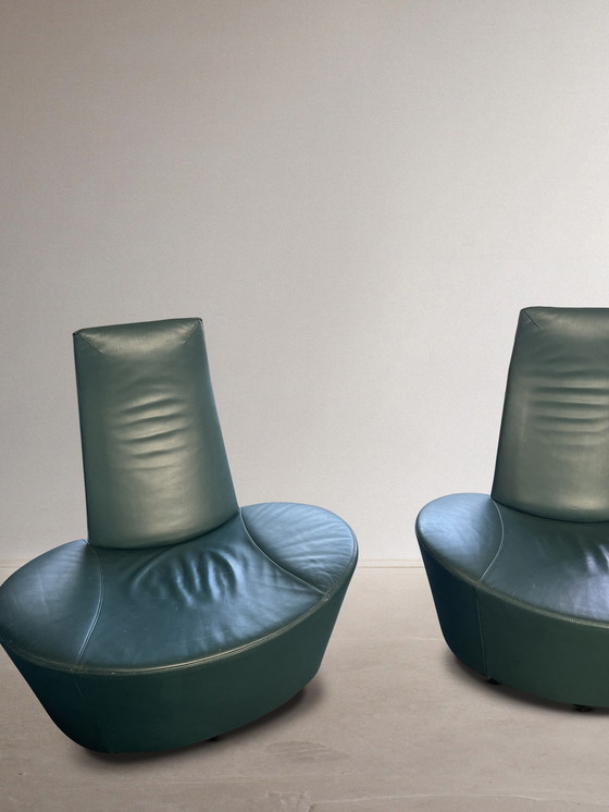 Image 1 of Chaise longue en cuir postmoderne de Montis