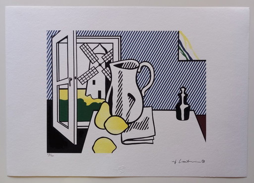 Roy Lichtenstein – Lithograph Still Life with Windmill - framed