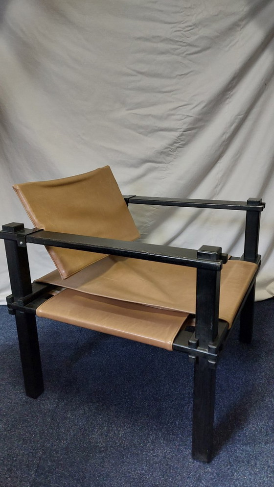 Image 1 of Farmer or Safari lounge chair and Table designed by Gerd Lange for Bofinger1965