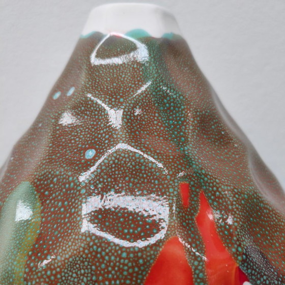 Image 1 of Vaso vintage di metà secolo, vaso per fiori. Ceramica smaltata.