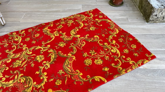 Image 1 of Tapis Vintage Façon Tapisserie 100% Laine - 142x89 cm