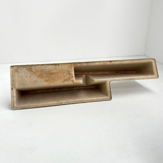 Image 1 of Mueble de pared de fibra de vidrio con escritorio y banco o estantes de Club Med, década de 1970.