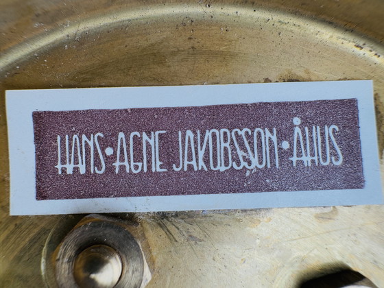 Image 1 of LAMPADA DA PARETE DOPPIA IN OTTONE COLORATO DI HANS-AGNE JAKOBSSON PER MARKARYD, SVEZIA, 1960