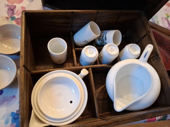 Teeservice in der Holzschachtel aus Taiwan – Tafelgeschirr, Cotton, Metal (photo 14 of 15)