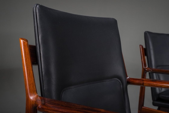 Image 1 of Dänische Modell 431 Sessel aus Leder von Arne Vodder für Sibast Møbler, 1960er, 4er-Set