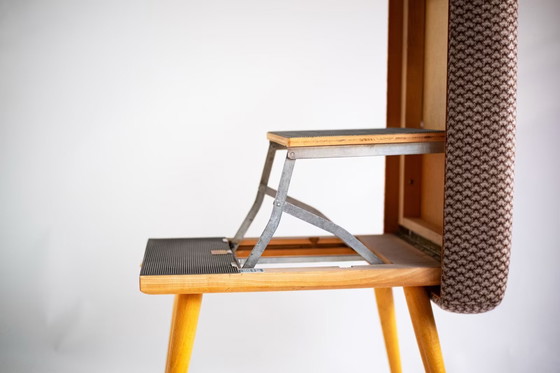 Image 1 of Vintage stool with integrated stepladder - Mid - Century Design