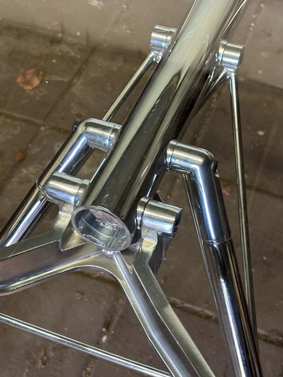 Image 1 of Italiaans Vintage Design Bureau Glazen Tafel Tecno Nomos by Norman Foster