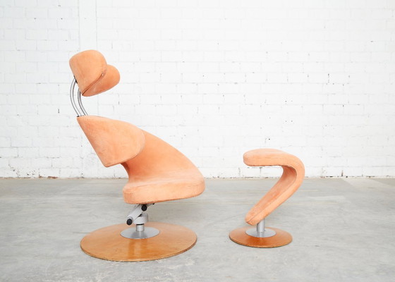 Set di Peel Lounge Chair & Ottoman di Olav Eldøy per Stokke – Poltrone relax, Textile (photo 2 of 16)