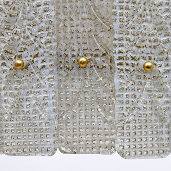 Image 1 of Lampadario a lanterna in vetro di Murano in ottone stile Art Dèco Barovier & Toso