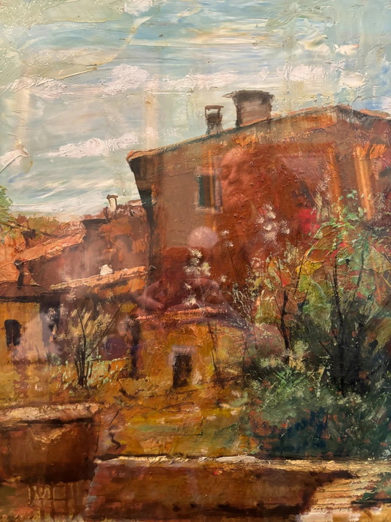 Peinture à l'huile sur toile de Lamberto Lamberti, années 1970, Peintures et dessins (photo 6 sur 9)