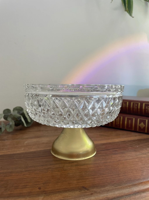 Coupe en cristal sur pied