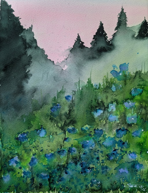 Original Watercolor – schilderijen tekeningen, Paper