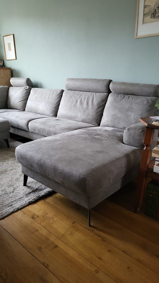 Luxury lounge corner in warm gray