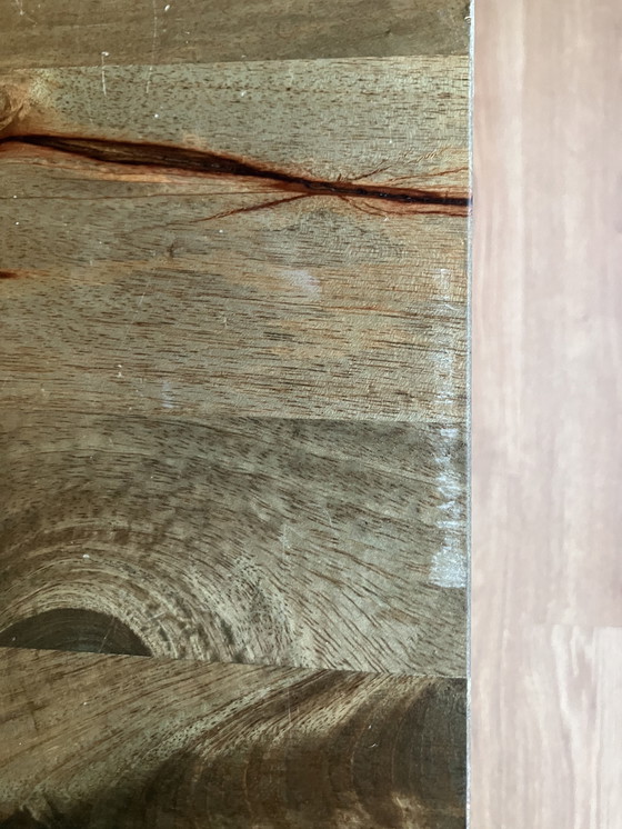 Image 1 of Large industrial dining table and benches 