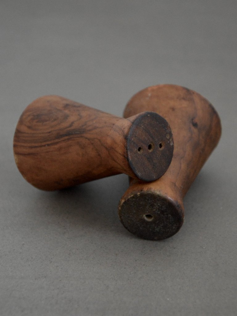 Vintage Wooden Salt and Pepper Shaker, Scandinavian/Brutalist/Mid