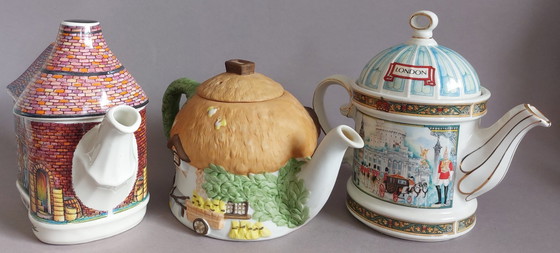 Image 1 of Ensemble de théières en céramique vintage - Royaume-Uni 1960-1970