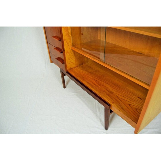 Image 1 of Vintage mahogany and glass bookcase for UP Závody, 1960