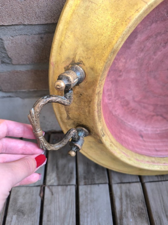 Image 1 of Antike Kupferschüssel/Kochtopf mit Griffen – 44 cm